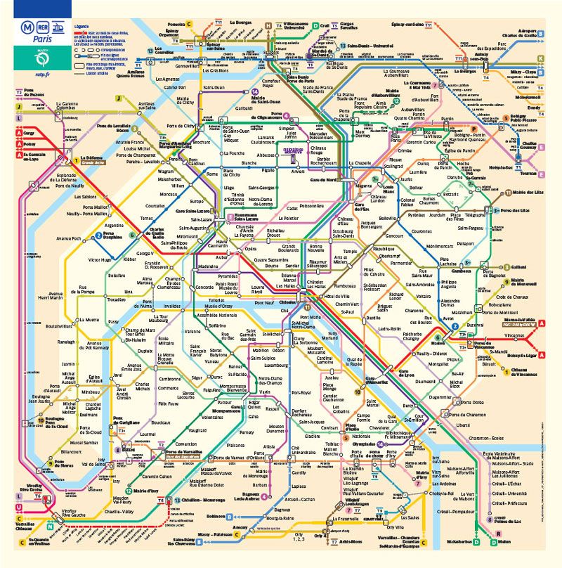 mappa metropolitana Parigi