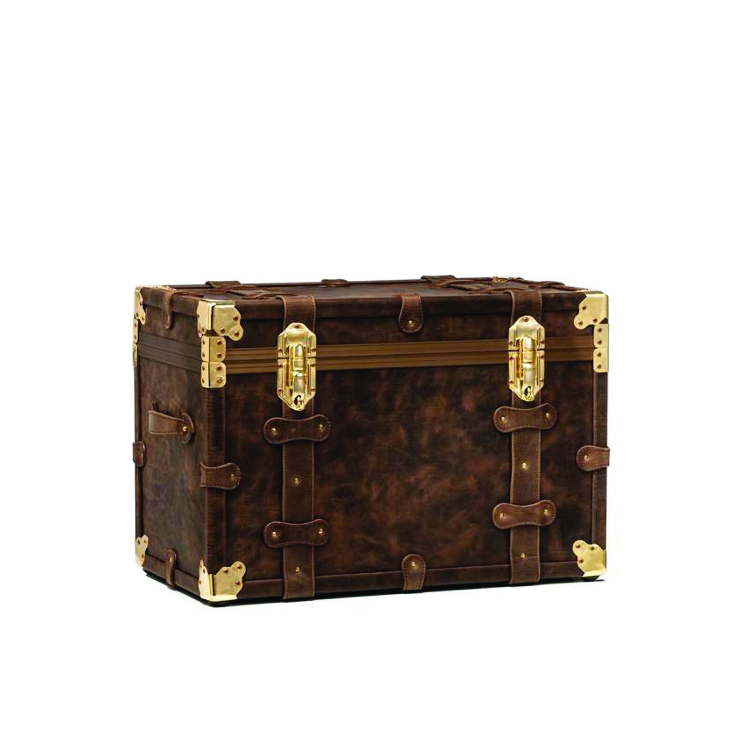 Ciak Roncato VINTAGE HOME - Small Trunk in Real Leather-Brown