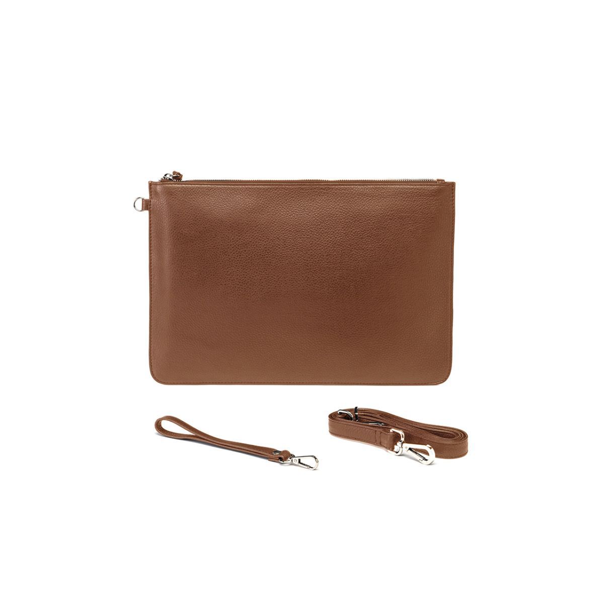 Large tan clutch bag cheap