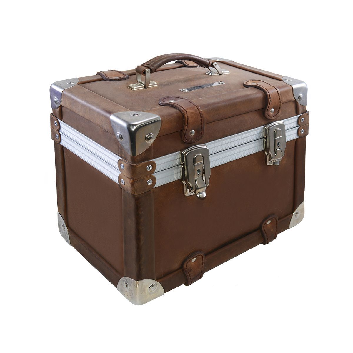 VINTAGE HOME Beauty Case aus Leder Braun