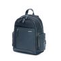 SQUADRA - Zaino Piccolo Pelle e Nylon - Blu Navy