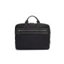 SQUADRA - Leather and Nylon Briefcase 2 Handles 1 Compartment-Black