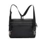 SQUADRA - Borsa Messanger Postino Pelle e Nylon-Nero