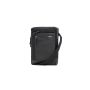 SQUADRA - Tracolla Media Pelle e Nylon-Nero