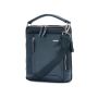 SQUADRA - Tracolla Grande con maniglia superiore Pelle e Nylon - Blu Navy