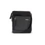 SQUADRA - Tracolla Piatta Piccola Pelle e Nylon - Blu Navy