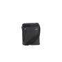 SQUADRA - Tracolla Piatta Media Pelle e Nylon-Nero