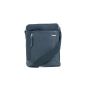 SQUADRA - Tracolla Piatta Media Pelle e Nylon - Blu Navy