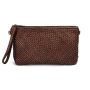 AMBRA - Large Zipped Leather Clutch Bag