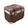 VINTAGE HOME - Beauty Case in Real Leather-Brown