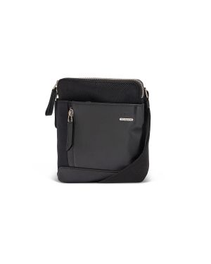 SQUADRA - Tracolla Piatta Piccola Pelle e Nylon