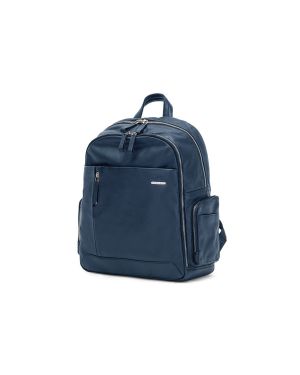 SQUADRA PLUS - Medium Backpack with Laptop Holder-Navy Blue 