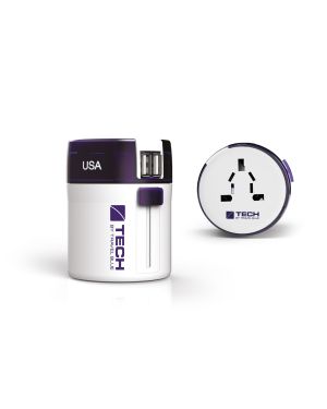 TRAVEL BLUE - Universal Plug with USB