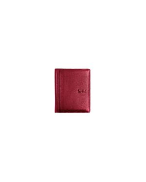 PRATICO - Leather Card Holder-Red