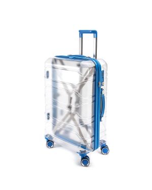 SKY LIGHT - Transparent 4 Wheels Medium Spinner