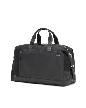 SQUADRA - Leather and Nylon Cabin Duffel-Black