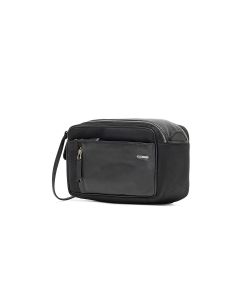 SQUADRA - Necessaire Uomo Pelle e Nylon-Nero