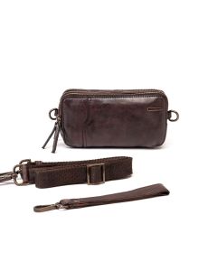 SQUADRA WILD - Astuccio Pelle 3 Zip-Testa di Moro