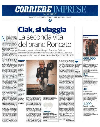 corriere ciak roncato viaggio